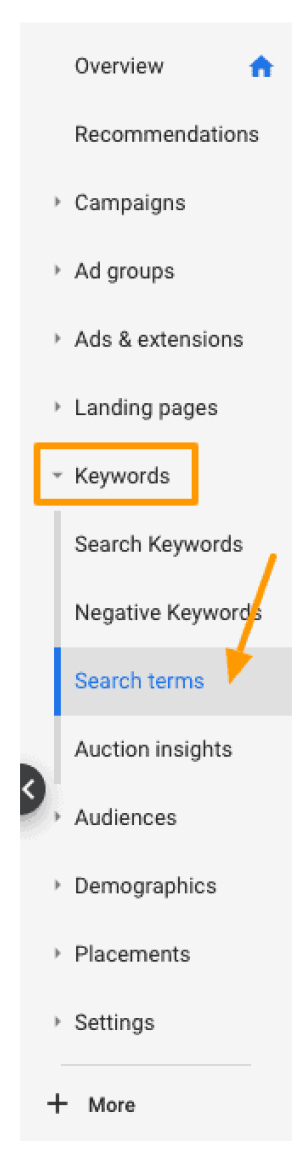 keyword-section-of-google-ads-campaign